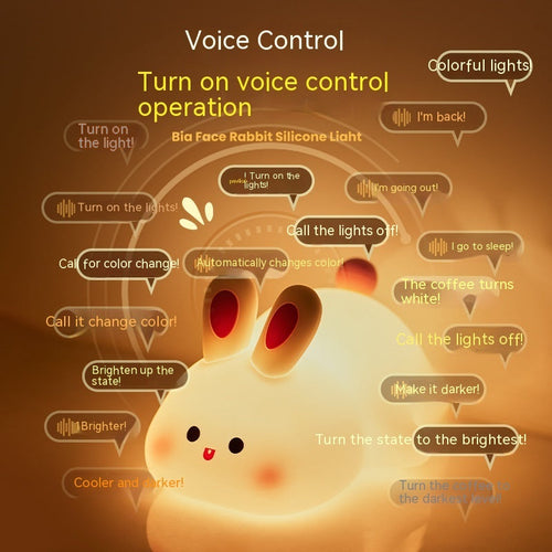 Bunny Touch Light: Kid-Safe Silicone Bedside Lamp