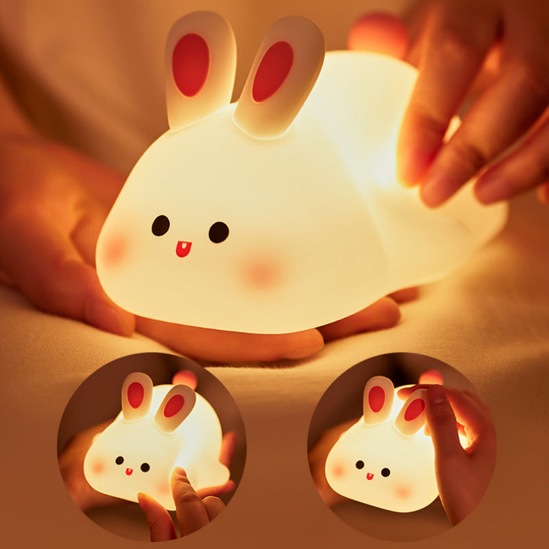 Bunny Touch Light: Kid-Safe Silicone Bedside Lamp